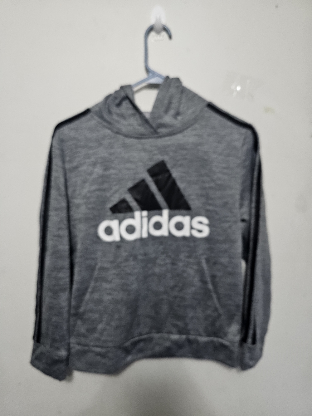 Adidas Kids' Gray Logo Hoodie